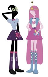 Size: 1720x2736 | Tagged: artist needed, source needed, safe, my little pony:equestria girls, adventure time, barely pony related, cartoon network, clothing, cosplay, costume, female, implied pinkie pie, implied twilight sparkle, male, my little pony, nergal, nergal and princess bubblegum, outfit, parody, princess bubblegum, the grim adventures of billy and mandy