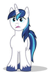 Size: 5220x7814 | Tagged: artist needed, source needed, safe, character:shining armor, species:pony, species:unicorn, adobe animate, adobe flash, andrew francis, andrew francis pony, cute, fanmade, male, sad, shining adorable, simple background, solo, stallion, transparent background, vector