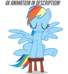 Size: 230x250 | Tagged: artist needed, safe, artist:sasha-flyer, character:rainbow dash, species:pegasus, species:pony, animated, animated png, apng for breezies, female, mare, picture for breezies, simple background, solo, stool, stooldash, text, transparent background, vector