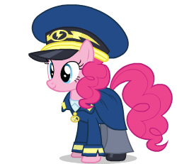 Size: 250x231 | Tagged: artist needed, safe, artist:sasha-flyer, character:pinkie pie, species:pony, episode:testing testing 1-2-3, g4, my little pony: friendship is magic, ancient wonderbolts uniform, animated, animated png, apng for breezies, clothing, simple background, solo, talking, transparent background, uniform, vector