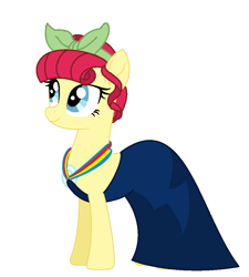 Size: 892x992 | Tagged: artist needed, safe, alternate version, artist:pandapawz09, base used, character:torque wrench, species:earth pony, species:pony, friendship is magic: rainbow roadtrip, g4, my little pony: friendship is magic, alternate hairstyle, clothing, dress, female, headband, mare, simple background, solo, white background