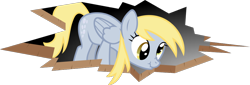 Size: 1000x341 | Tagged: safe, artist:axemgr, character:derpy hooves, species:pegasus, species:pony, episode:the last roundup, g4, my little pony: friendship is magic, breaking the fourth wall, ceiling pony, cute, derpabetes, female, mare, scrunchy face, silly, simple background, solo, transparent background, vector