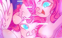 Size: 1146x716 | Tagged: artist needed, source needed, safe, character:pinkie pie, species:earth pony, species:pegasus, species:pony, g4, g5 leak, leak, cute, female, g4 to g5, happy, mare, pegasus pinkie pie, pinkie pie (g5), race swap, redesign, smiling, wings