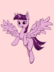 Size: 3000x4000 | Tagged: artist needed, safe, character:twilight sparkle, character:twilight sparkle (alicorn), species:alicorn, species:pony, female, flying, simple background, solo, spread wings, wings