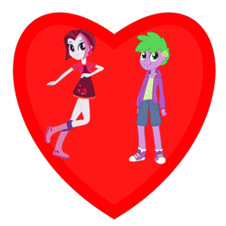 Size: 800x800 | Tagged: artist needed, source needed, safe, character:cayenne, character:spike, my little pony:equestria girls, cayike, female, heart, human spike, male, shipping, shipping heart, simple background, straight, transparent background