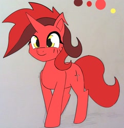 Size: 1988x2052 | Tagged: artist needed, safe, oc, oc only, oc:pure red, species:pony, species:unicorn, cutie mark, solo