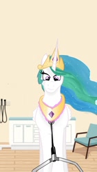 Size: 576x1024 | Tagged: artist needed, source needed, safe, character:princess celestia, heart, heartbeat, jewelry, listening, medical saddlebag, peytral, stethoscope