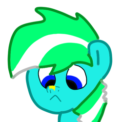 Size: 500x500 | Tagged: artist needed, safe, artist:hjqbrony, oc, oc only, oc:wyatt, species:pony, bust, simple background, solo, white background