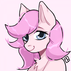 Size: 700x700 | Tagged: artist needed, source needed, safe, oc, oc only, oc:kayla, species:earth pony, species:pony, bust, female, indexed png, mare, smiling, solo