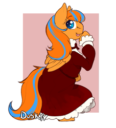 Size: 475x524 | Tagged: artist needed, safe, oc, oc only, oc:cold front, species:pegasus, species:pony, clothing, crossdressing, dress, lolita fashion, male