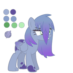 Size: 1000x1000 | Tagged: artist needed, safe, oc, oc only, oc:jenny feathers, species:griffon, species:pegasus, species:pony, female, hybrid, pegasus oc, reference sheet, simple background, solo, transparent background, wings
