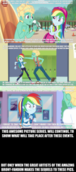 Size: 1920x4320 | Tagged: source needed, safe, edit, edited screencap, screencap, character:rainbow dash, character:zephyr breeze, species:human, episode:blue crushed (a.k.a baewatch), episode:overpowered, equestria girls:holidays unwrapped, g4, my little pony:equestria girls, armband, arms, bare arms, beach, beach umbrella, beard, bedroom eyes, canterlot high, cap, caption, clothing, cloud, converse, cute, cutie mark, cutie mark clothes, dashabetes, dashing through the mall, day, dialogue, door, duo, edited edit, exclamation point, eyebrows, eyelashes, facial hair, female, geode of super speed, gladys, gritted teeth, hat, high res, high school, hill, impact font, implied pregnancy, indoors, jacket, jewelry, leaning back, leggings, lockers, magical geodes, male, meme, midriff, necklace, nipples, nudity, ocean, outdoors, panic, panicking, pants, partial nudity, poster, potted plant, pregnant, question, question mark, sand, scared, scaredy dash, school, shadow, shipping, shipping fuel, shirt, shoes, sky, sneakers, sports bra, standing, straight, surfboard, sweatband, swimming cap, swimming trunks, symbol, t-shirt, talking, teeth, text, text edit, this will end in marriage, top, topless, traffic cone, umbrella, vest, wall of tags, wet, wristband, zephdash, zephyr's necklace