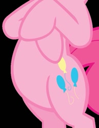 Size: 415x535 | Tagged: artist needed, safe, edit, character:pinkie pie, episode:too many pinkie pies, g4, my little pony: friendship is magic, belly, bipedal, black background, hooves together, pictures of bellies, simple background, vector, vector edit