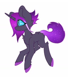 Size: 1500x1683 | Tagged: artist needed, safe, oc, oc:crystal magic, species:pony, species:unicorn, bat eyes, simple background, smiling, solo