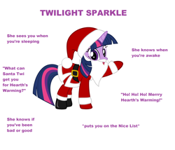 Size: 2144x1832 | Tagged: artist needed, safe, edit, character:twilight sparkle, species:pony, species:unicorn, belt, boots, christmas, clothing, costume, fake beard, female, gloves, hat, holiday, ideal gf, looking at you, mare, meme, raised hoof, santa beard, santa claus, santa costume, santa hat, shoes, simple background, solo, text, transparent background