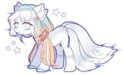 Size: 1024x623 | Tagged: artist needed, safe, artist:toffeelavender, base used, oc, oc only, species:earth pony, species:pony, clothing, commission, female, mare, scarf, simple background, solo, white background