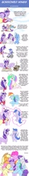 Size: 818x4905 | Tagged: artist needed, source needed, safe, character:applejack, character:fluttershy, character:pinkie pie, character:princess celestia, character:rainbow dash, character:rarity, character:trixie, character:twilight sparkle, character:twilight sparkle (alicorn), species:alicorn, species:pony, borrowed wings, comic, female, group hug, hug, immortality blues, mane six, mare