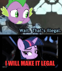 Size: 800x926 | Tagged: artist needed, safe, edit, character:spike, character:twilight sparkle, bedroom eyes, crossover, emperor palpatine, halo, master chief, star wars, text
