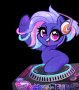 Size: 79x90 | Tagged: artist needed, source needed, safe, oc, oc:bit rate, g4, animated, cute, disc jockey, fuf, gif, gif for breezies, headphones, picture for breezies, uwu