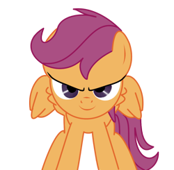 Size: 800x784 | Tagged: artist needed, safe, character:scootaloo, species:pegasus, species:pony, badass, simple background, transparent background, vector