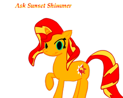 Size: 1000x800 | Tagged: artist needed, source needed, useless source url, safe, character:sunset shimmer, species:pony, ask, looking at you, solo, sunset answers, tumblr