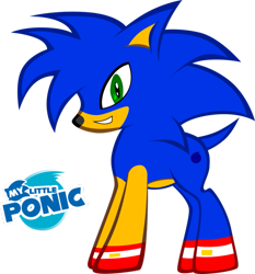 Size: 863x926 | Tagged: artist needed, safe, character:sonic the hedgehog, logo, ponified, sonic the hedgehog (series)
