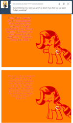 Size: 837x1400 | Tagged: artist needed, source needed, useless source url, safe, character:sunset shimmer, character:twilight sparkle, species:pony, magic, sunset answers, text