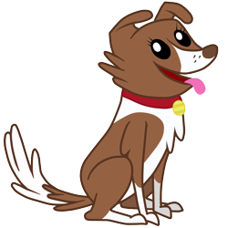 Size: 1000x1000 | Tagged: artist needed, source needed, safe, character:winona, species:dog, collar, simple background, solo, tongue out, transparent background, vector