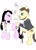 Size: 761x1049 | Tagged: artist needed, safe, species:pony, cane, gregory house, house m.d., lisa cuddy, ponified, spanish, translated in the comments