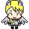 Size: 96x96 | Tagged: artist needed, source needed, safe, character:derpy hooves, chibi, cute, eared humanization, humanized, pixel art, small, solo, tiny, winged humanization