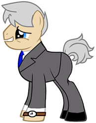 Size: 275x355 | Tagged: artist needed, safe, species:earth pony, species:pony, american presidents, bill clinton, clothing, ponified, pony creator, president, solo, suit, watch