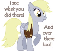 Size: 1045x894 | Tagged: artist needed, safe, character:derpy hooves, species:pegasus, species:pony, female, i see what you did there, mare
