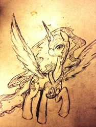 Size: 600x800 | Tagged: artist needed, safe, character:nightmare moon, character:princess luna, pixiv, solo