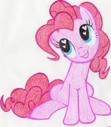 Size: 1164x1332 | Tagged: artist needed, safe, character:pinkie pie, heart eyes, solo, traditional art