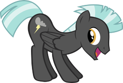 Size: 4606x3091 | Tagged: safe, artist:blueberryjoe, character:thunderlane, absurd resolution, backwards cutie mark, fun pose, simple background, transparent background, vector