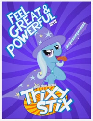 Size: 786x1017 | Tagged: artist needed, safe, character:trixie, candy, food, solo, tongue out