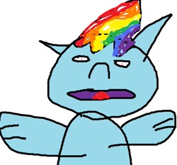 Size: 747x697 | Tagged: artist needed, safe, character:rainbow dash, 1000 hours in ms paint, ms paint, quality, swag