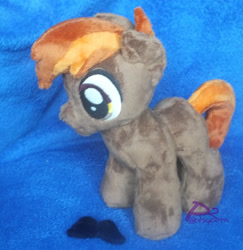 Size: 1552x1600 | Tagged: artist needed, safe, character:button mash, auction, buttonbetes, cute, ebay, foal, irl, moustache, photo, plushie