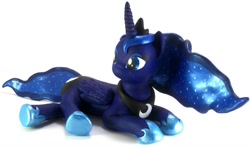 Size: 900x529 | Tagged: artist needed, safe, character:princess luna, species:pony, custom, irl, photo, prone, sculpture, solo, toy