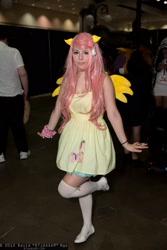 Size: 1365x2048 | Tagged: artist needed, safe, character:fluttershy, species:human, anime expo, cosplay, irl, irl human, photo