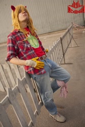Size: 2848x4272 | Tagged: artist needed, safe, artist:ayumicosplay, character:big mcintosh, species:human, clothing, cosplay, gloves, irl, irl human, jeans, photo, play! 2012, solo
