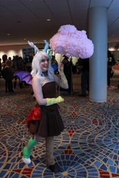 Size: 3168x4752 | Tagged: artist needed, safe, character:discord, oc:eris, species:human, cloud, convention, cosplay, cotton candy cloud, dragoncon, dragoncon 2013, irl, irl human, photo, rule 63