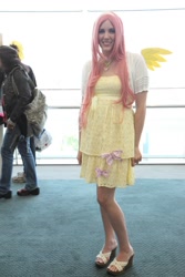 Size: 768x1152 | Tagged: artist needed, safe, character:fluttershy, species:human, anime expo, anime expo 2012, cosplay, irl, irl human, necklace, photo, sandals