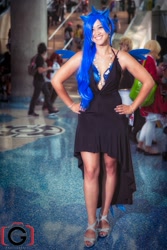 Size: 1333x2000 | Tagged: artist needed, safe, character:princess luna, species:human, anime expo, cosplay, irl, irl human, photo