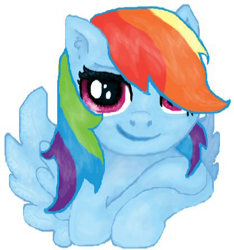 Size: 417x446 | Tagged: artist needed, source needed, safe, character:rainbow dash, portrait, solo