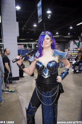 Size: 1365x2048 | Tagged: artist needed, safe, character:nightmare moon, character:princess luna, species:human, anime central, anime central 2013, armor, cosplay, goggles, helmet, irl, irl human, mace, photo, weapon