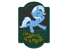 Size: 1280x875 | Tagged: artist needed, safe, character:trixie, species:pony, species:unicorn, crossover, female, lord of the rings, mare, sign, simple background, solo, the prancing pony, transparent background