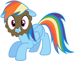 Size: 4080x3316 | Tagged: artist needed, safe, character:rainbow dash, species:pegasus, species:pony, episode:a dog and pony show, g4, my little pony: friendship is magic, female, floppy ears, looking at you, mare, mud, mud mask, simple background, solo, transparent background, vector