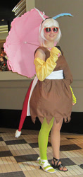 Size: 288x612 | Tagged: artist needed, safe, artist:unkcos13, character:discord, oc:eris, species:human, 2012, anime weekend atlanta, convention, cosplay, irl, irl human, photo, rule 63, solo, umbrella