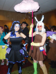 Size: 2448x3264 | Tagged: artist needed, safe, artist:firedust, character:discord, character:nightmare moon, character:princess luna, oc:eris, species:human, 2013, anime weekend atlanta, cloud, convention, cosplay, cotton candy cloud, irl, irl human, photo, rule 63